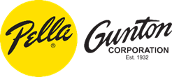 Pella Gunton Corporation logo with certifications.
