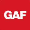 The gaf logo on a red background.